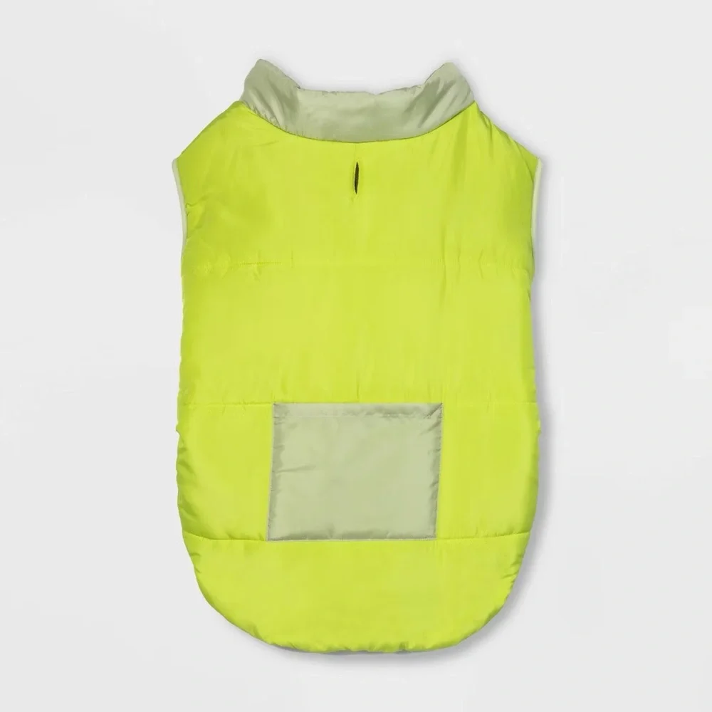 NEW Target Dog and Cat Puffer Vest Boots & Barkley Medium Neon Green